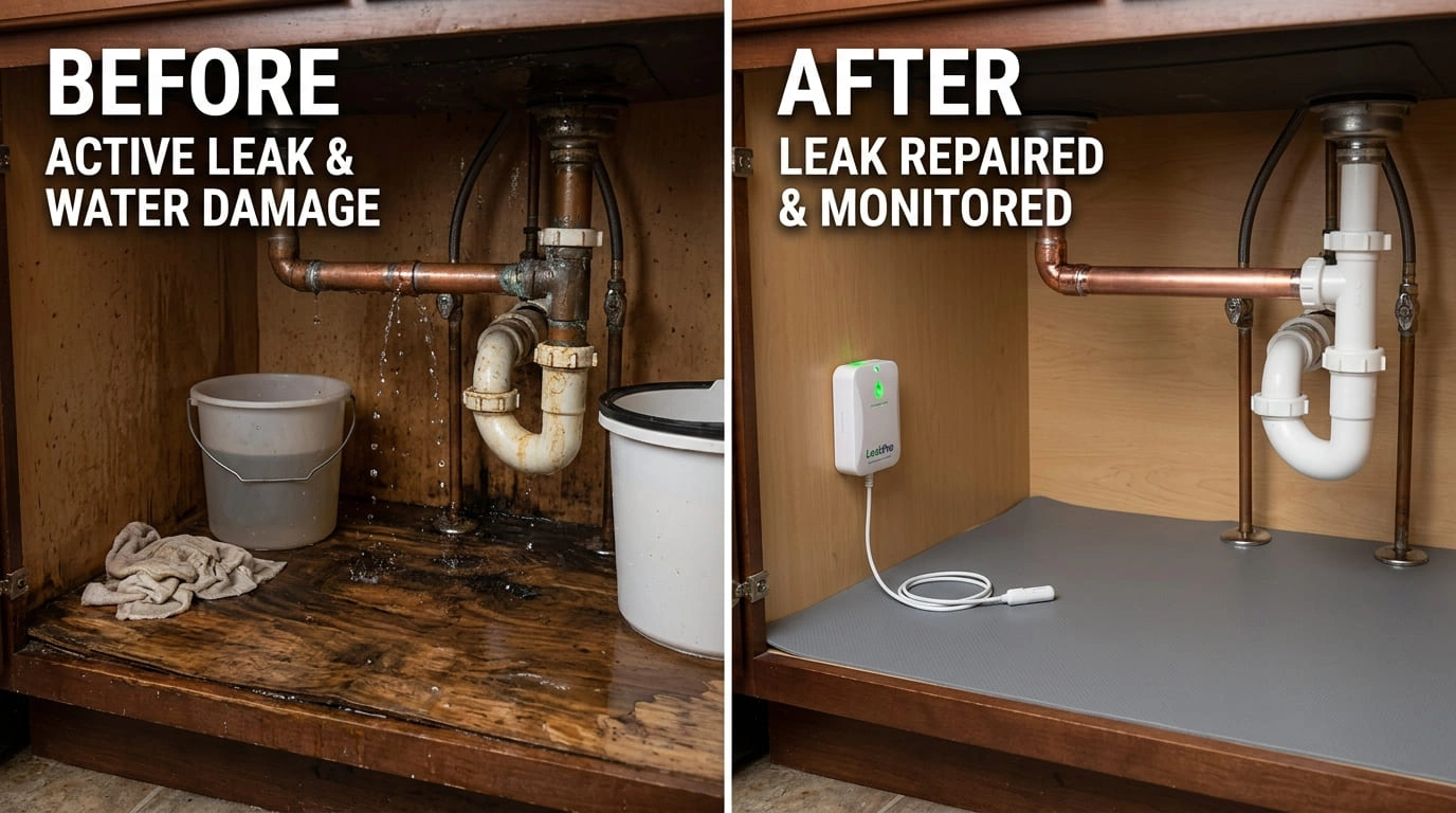 Water Leak Repair Before and After Sahua Glen Plumbing Glendale AZ